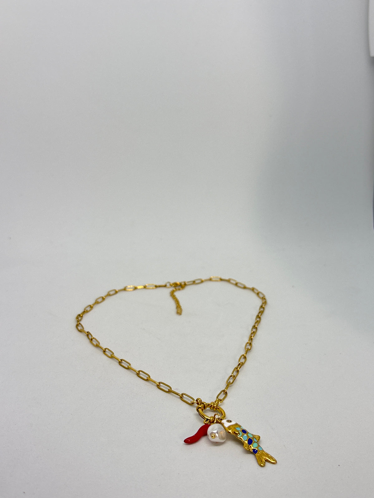 Collier breloques océan - plaqué or 18K