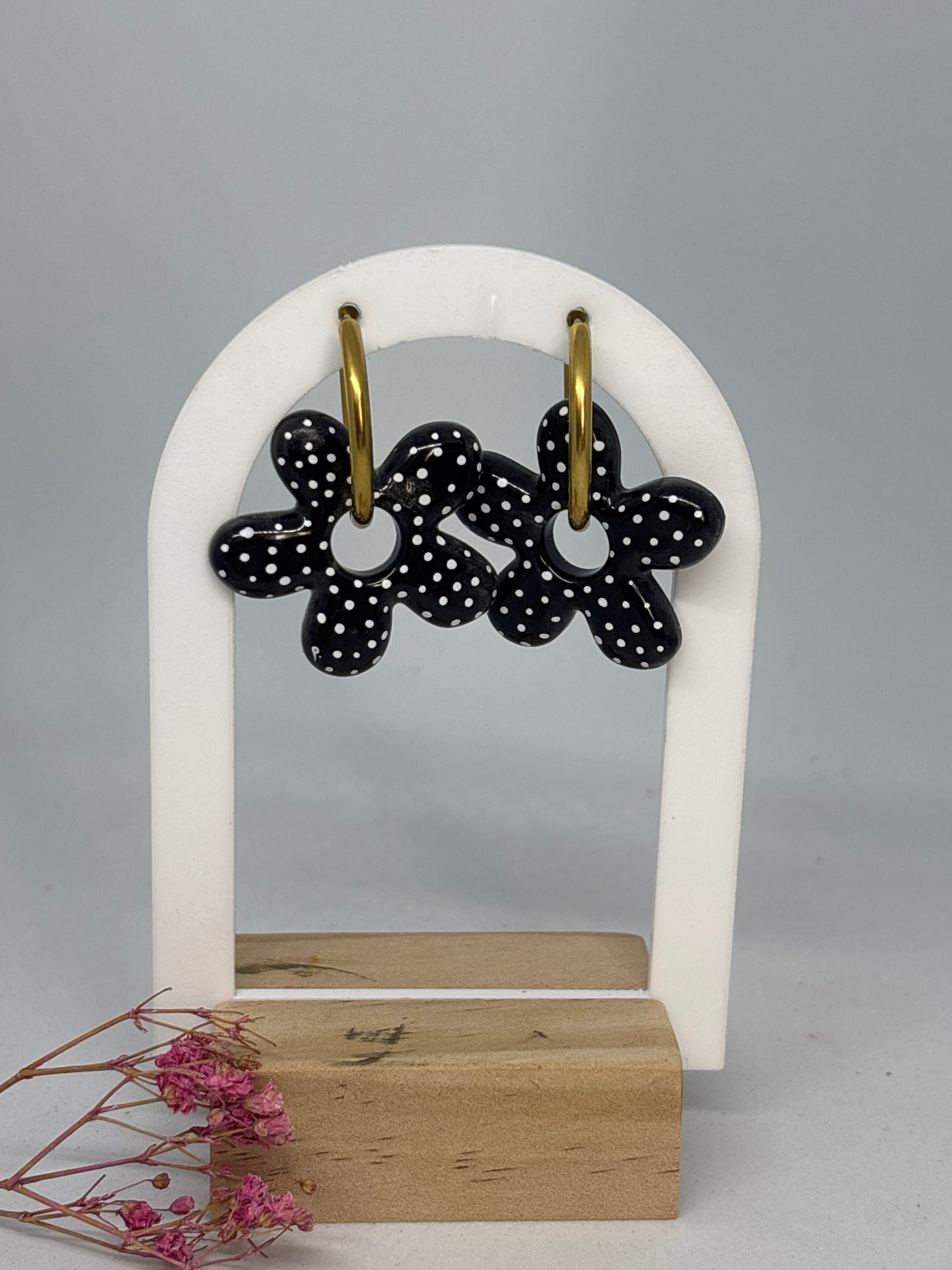 Suzanne - Black / pois jaune