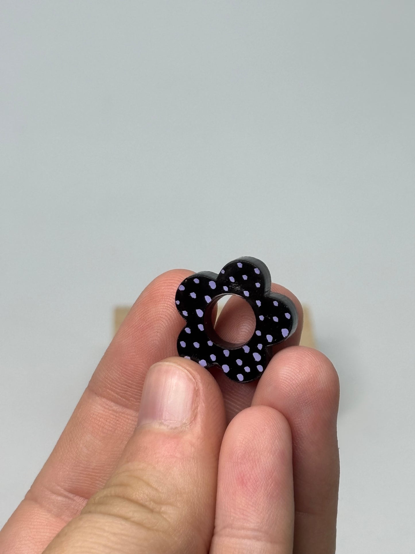 Blossom - black pois lilas