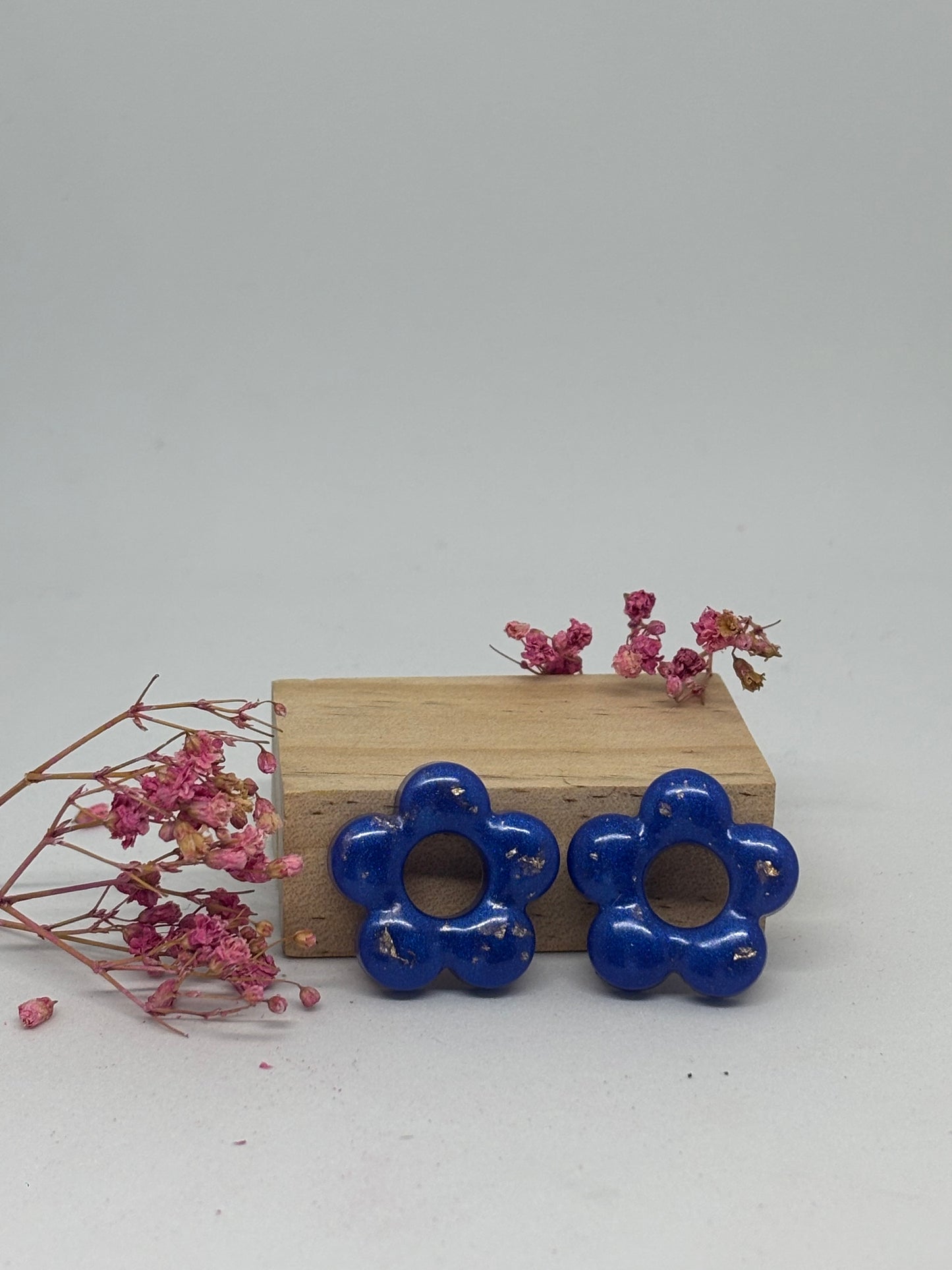 Pampilles Colette - Blue + feuilles or