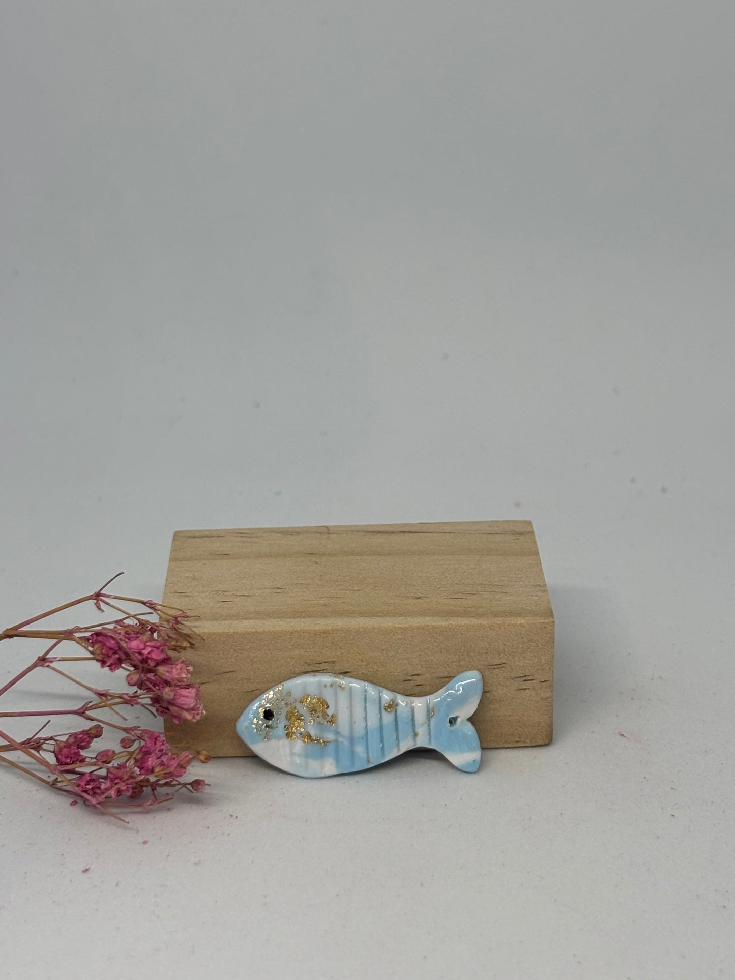 Breloque en pâte Fimo - poisson 3,3cm