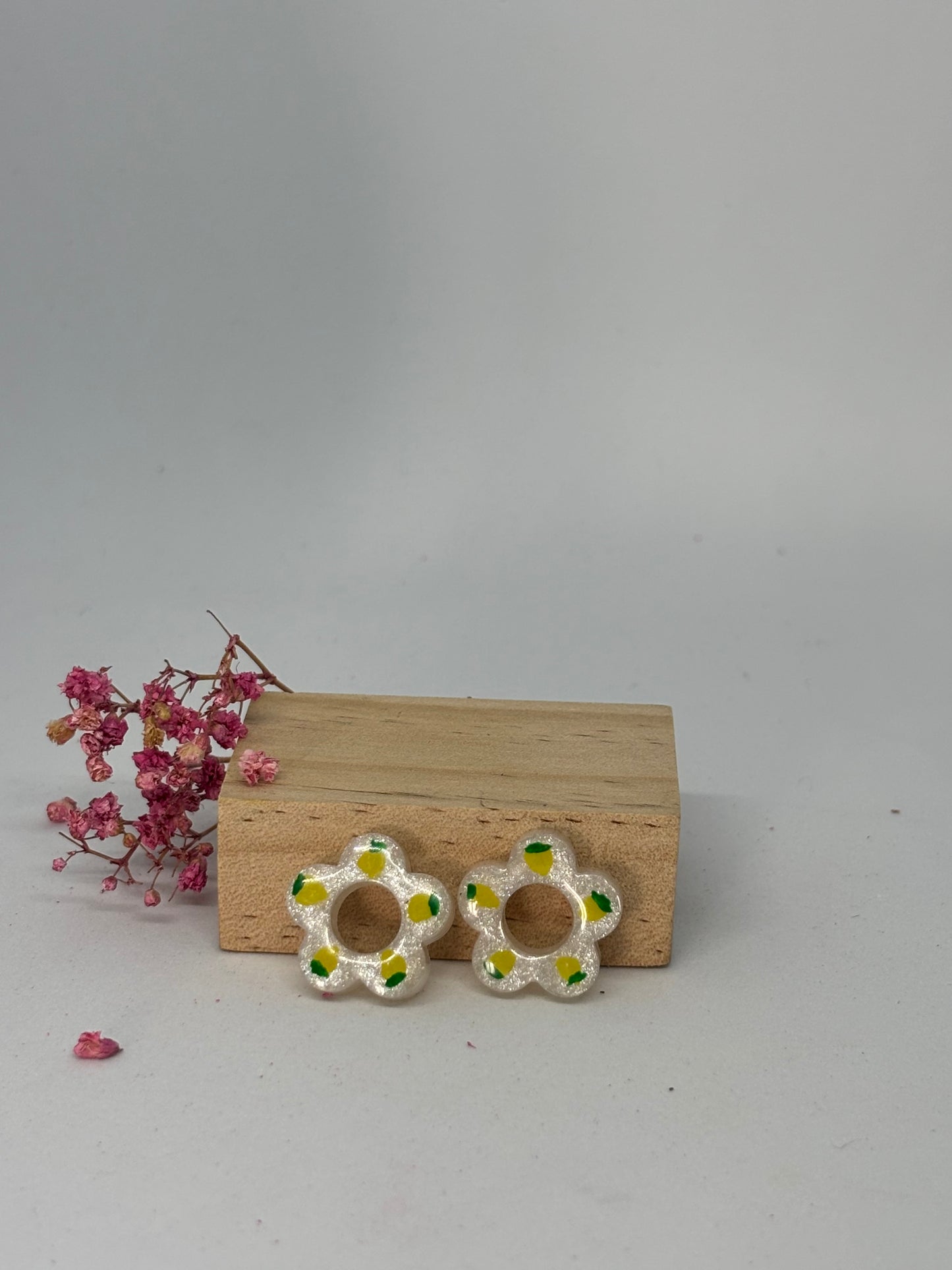 Pampilles Blossom - citron / blanc paillette