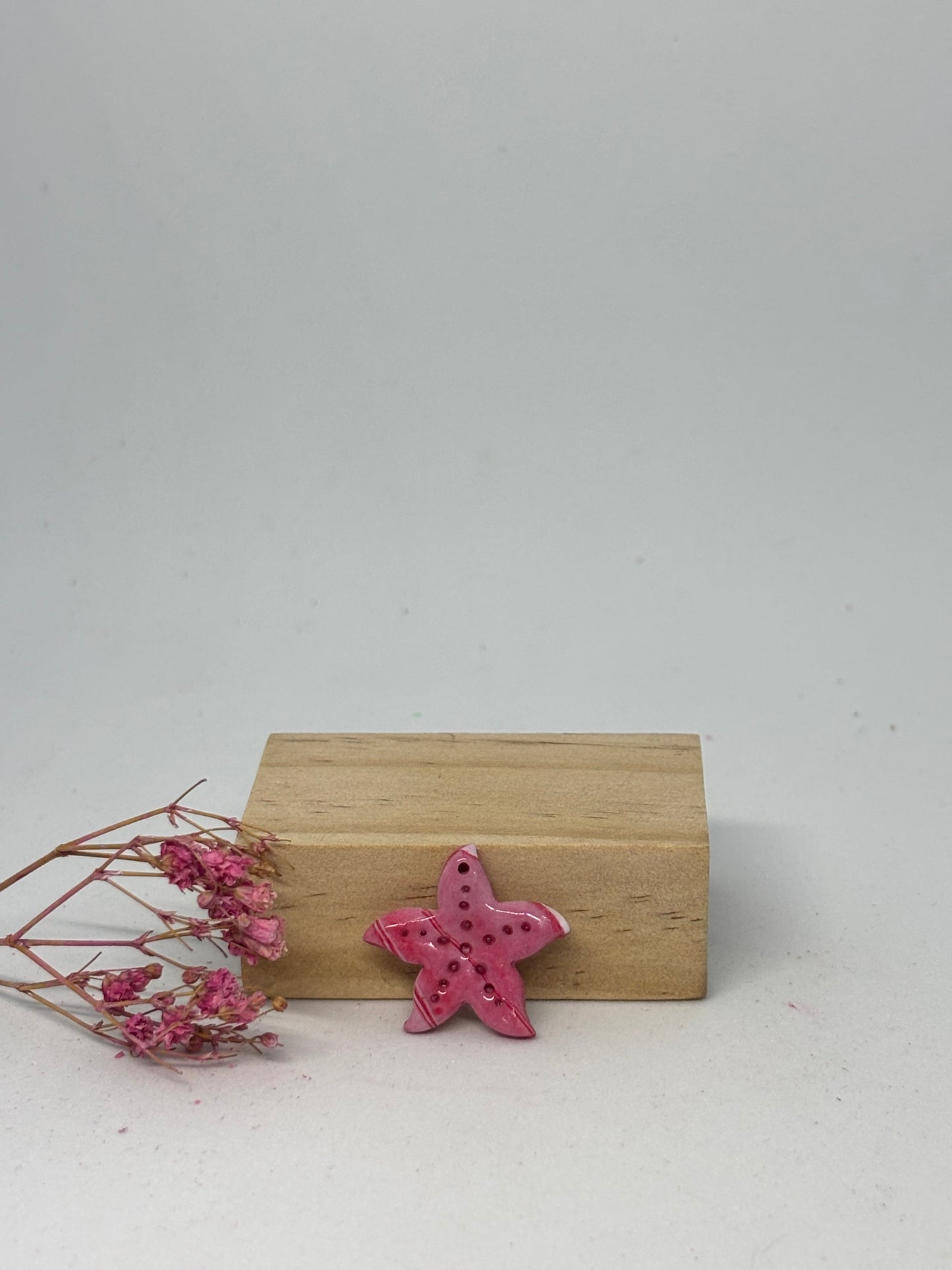 Breloque en pâte fimo - étoile de mer 2cm