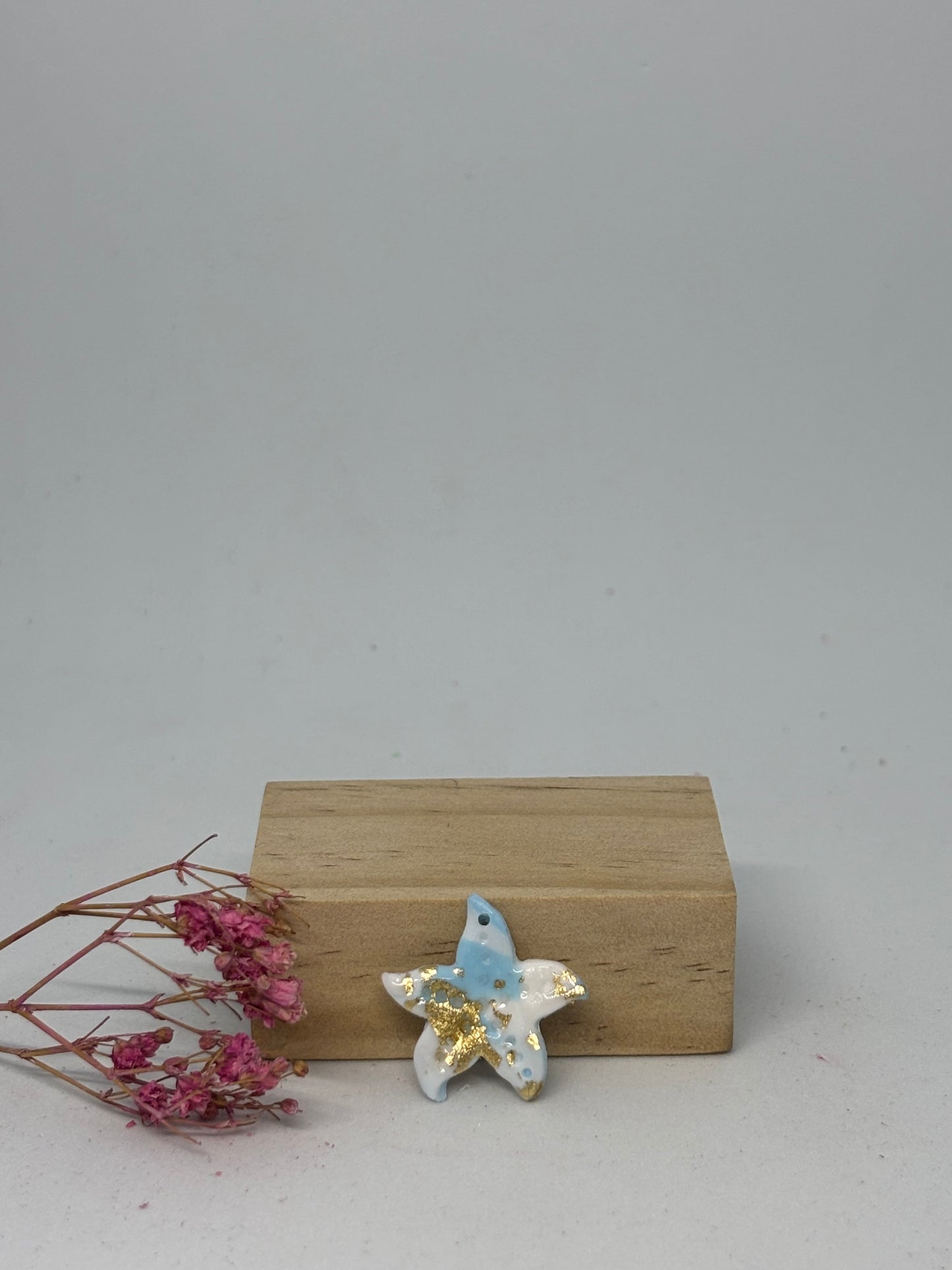 Breloque en pâte fimo - étoile de mer 2cm