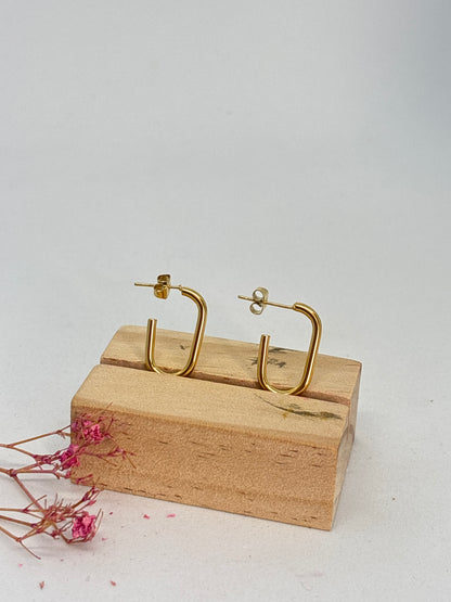 ✨ Créoles U - plaqué or 18K