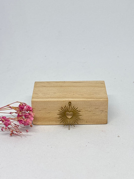 Breloque Soleil/Cœur 1,8cm – Acier inoxydable ☀️