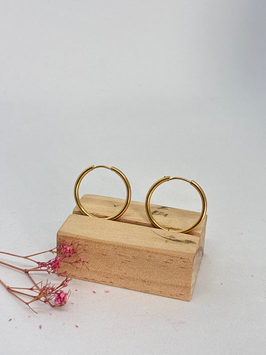 ✨ Créoles simple - plaqué or 18k