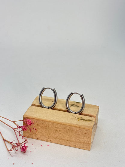 ✨ Créoles goutte d’eau / plaqué or blanc 18K