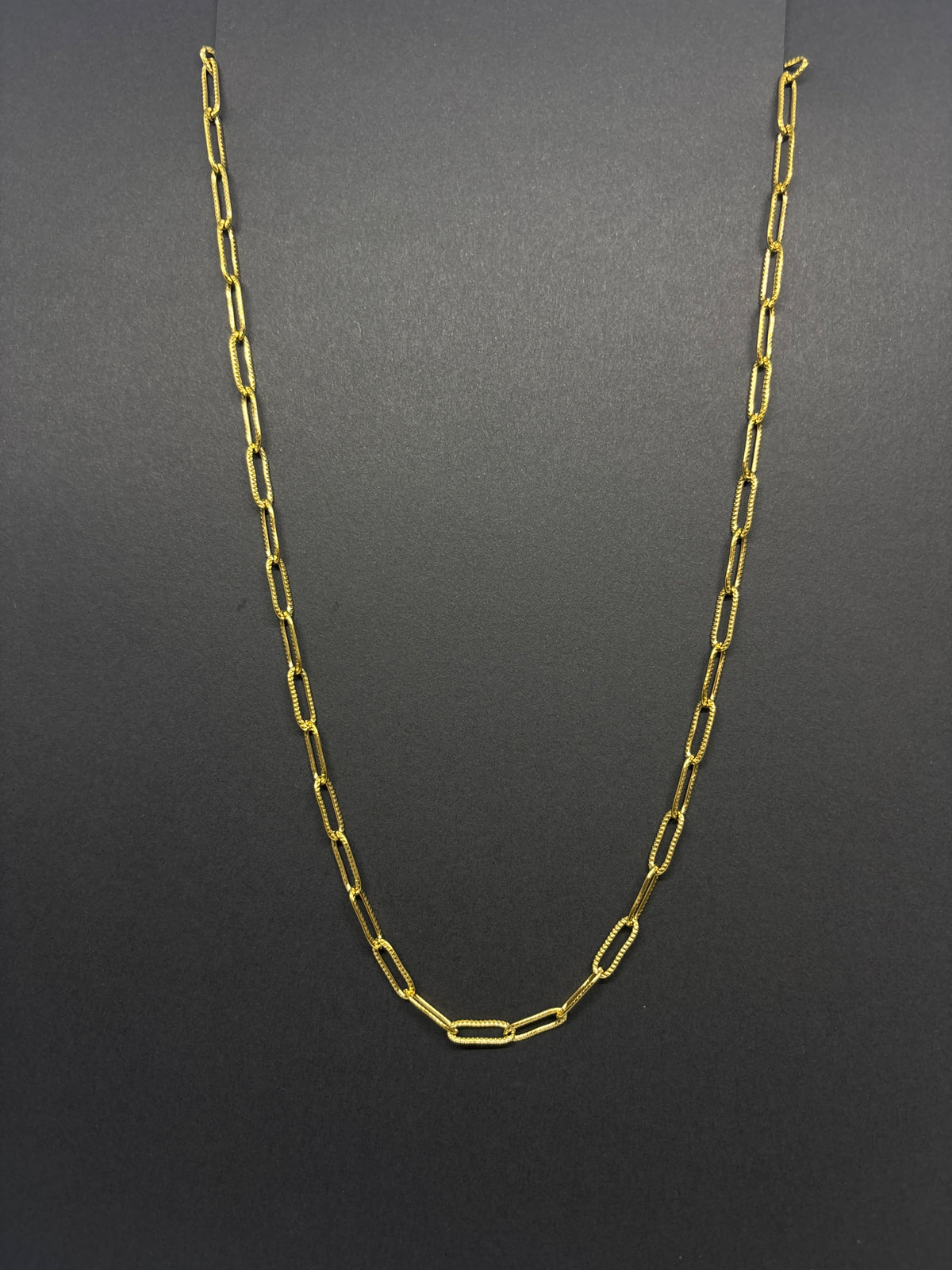 Chaine trombone piquée acier inoxydable 43/44cm (maille 1,2cm)