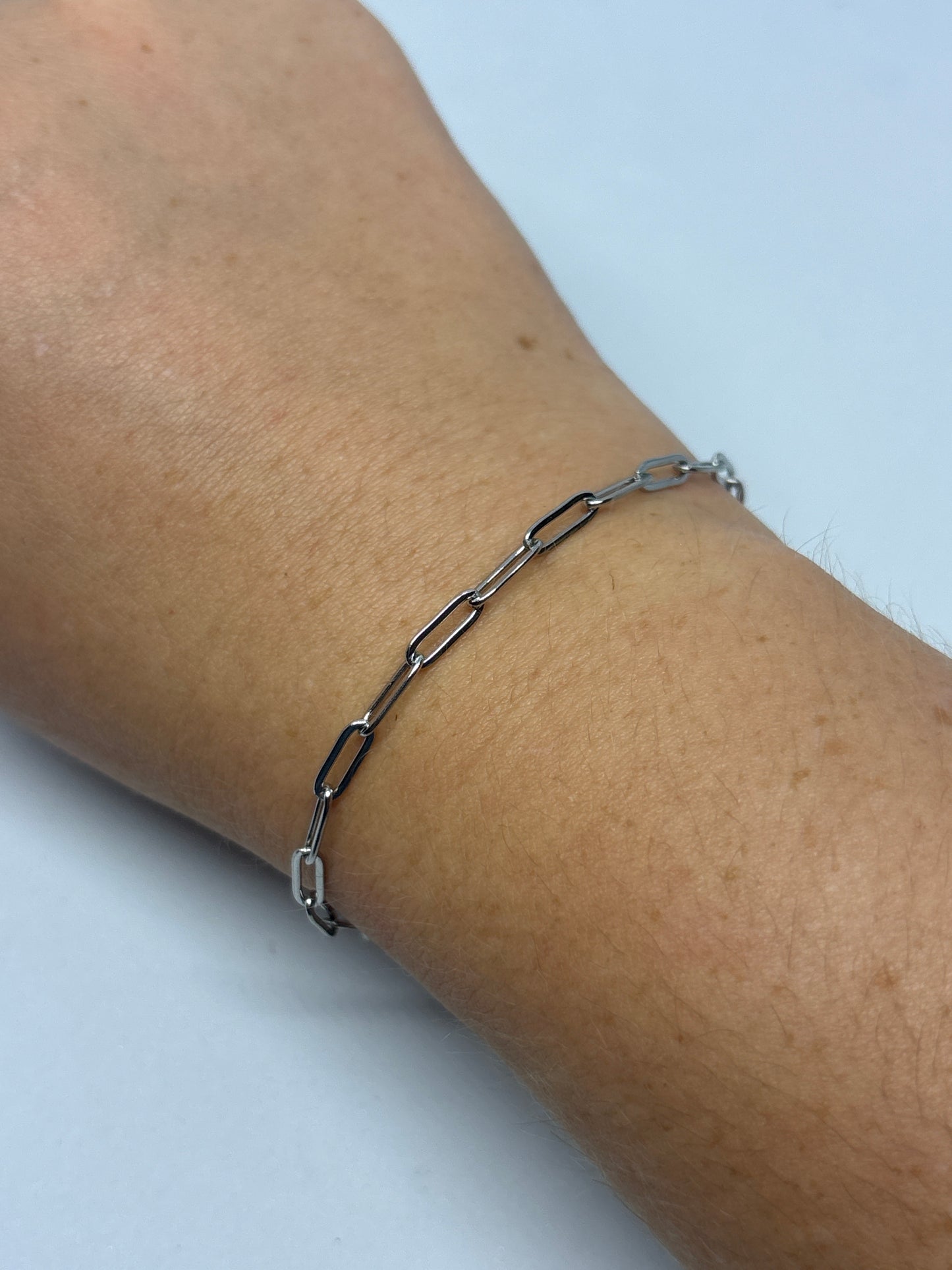 Bracelet chaîne 16 cm + rajout 5 cm (maille 0,9cm)