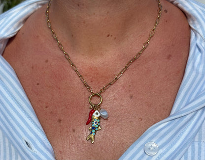 Collier breloques océan - plaqué or 18K