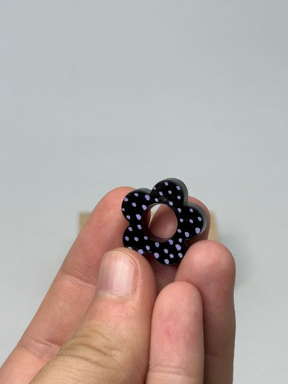 Blossom - black pois lilas