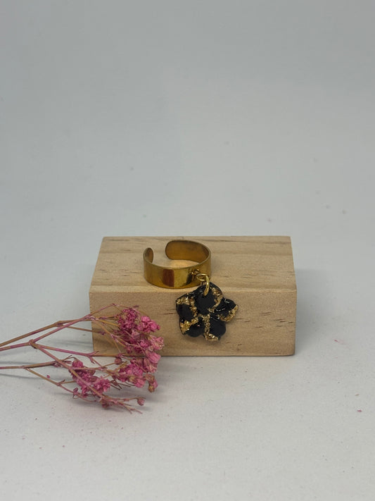 Bague pampille S Moana - black/or