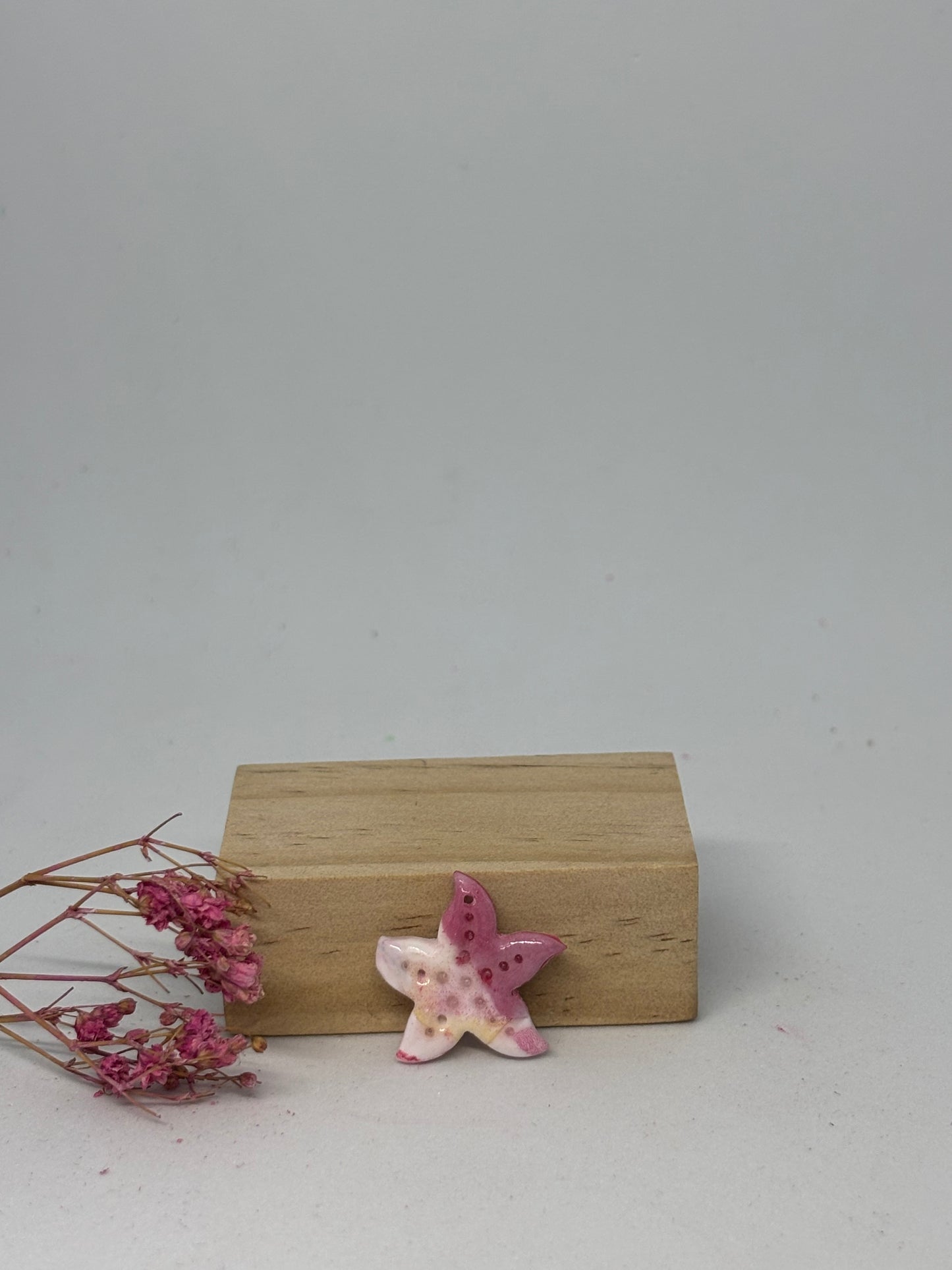 Breloque en pâte fimo - étoile de mer 2cm