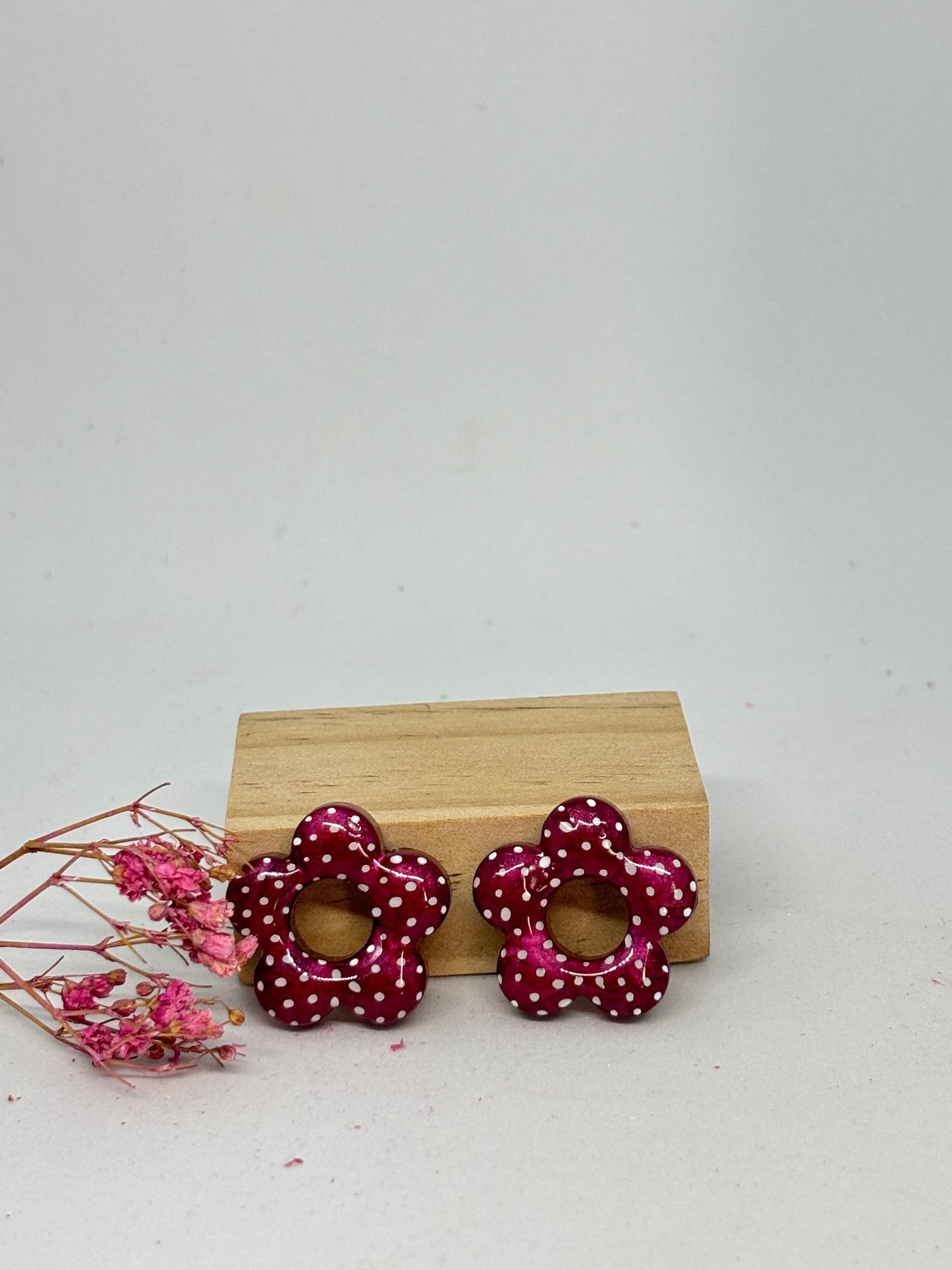 Pampilles Colette - Mauve + pois blancs