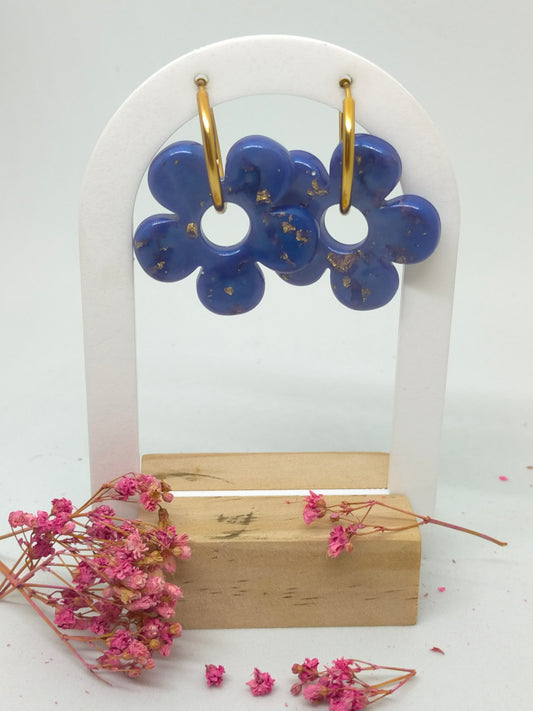 Bernarde - Blue/feuilles d'or