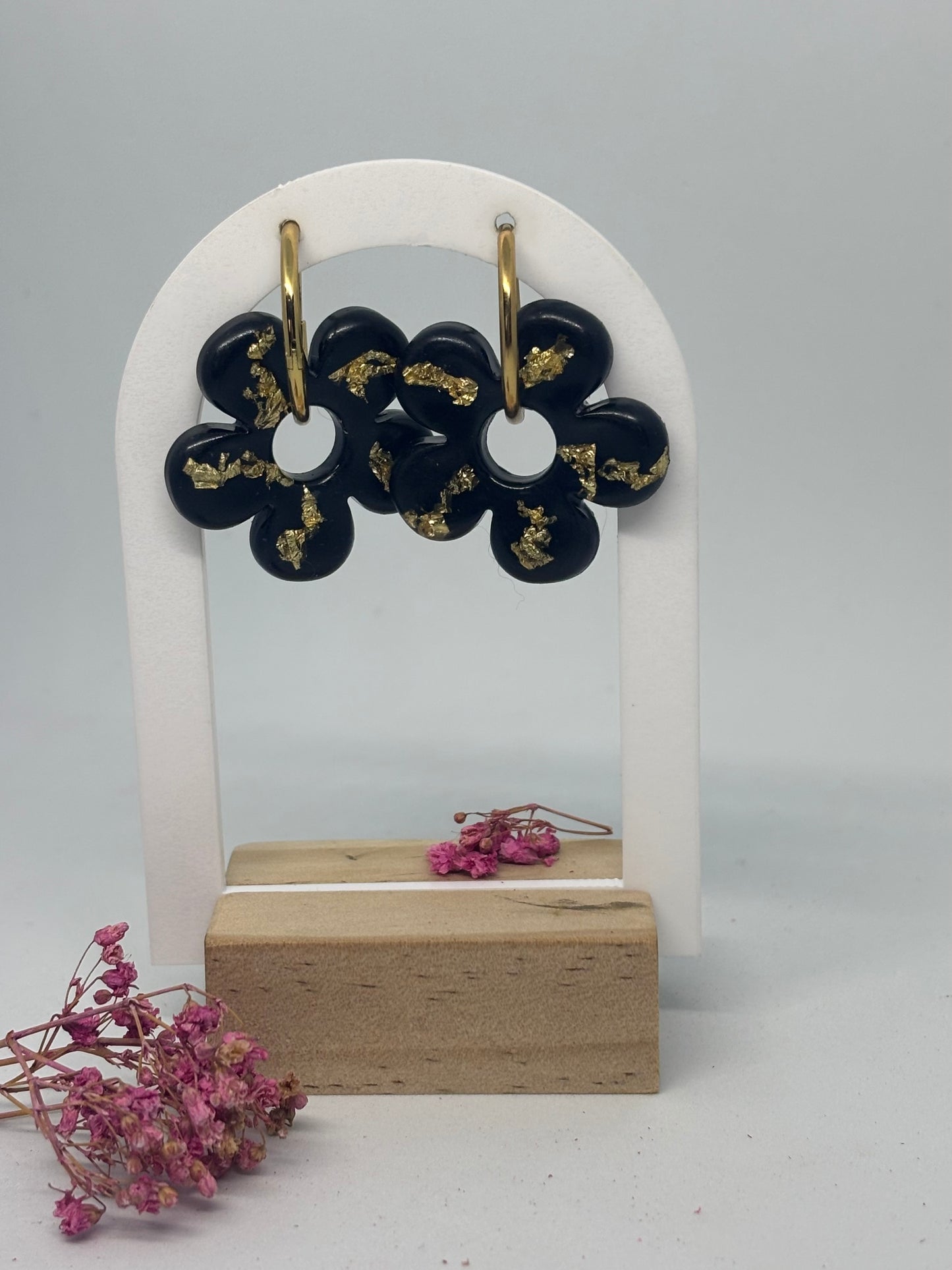 Bernarde - Black/ feuilles d'or