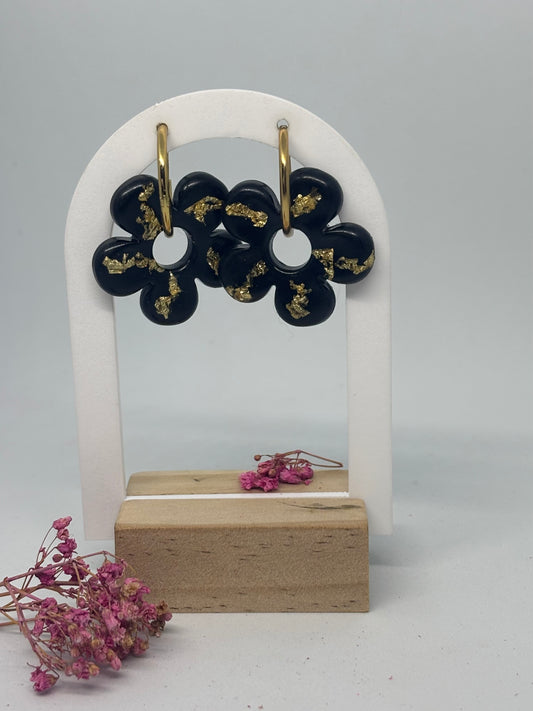 Bernarde - Black/ feuilles d'or