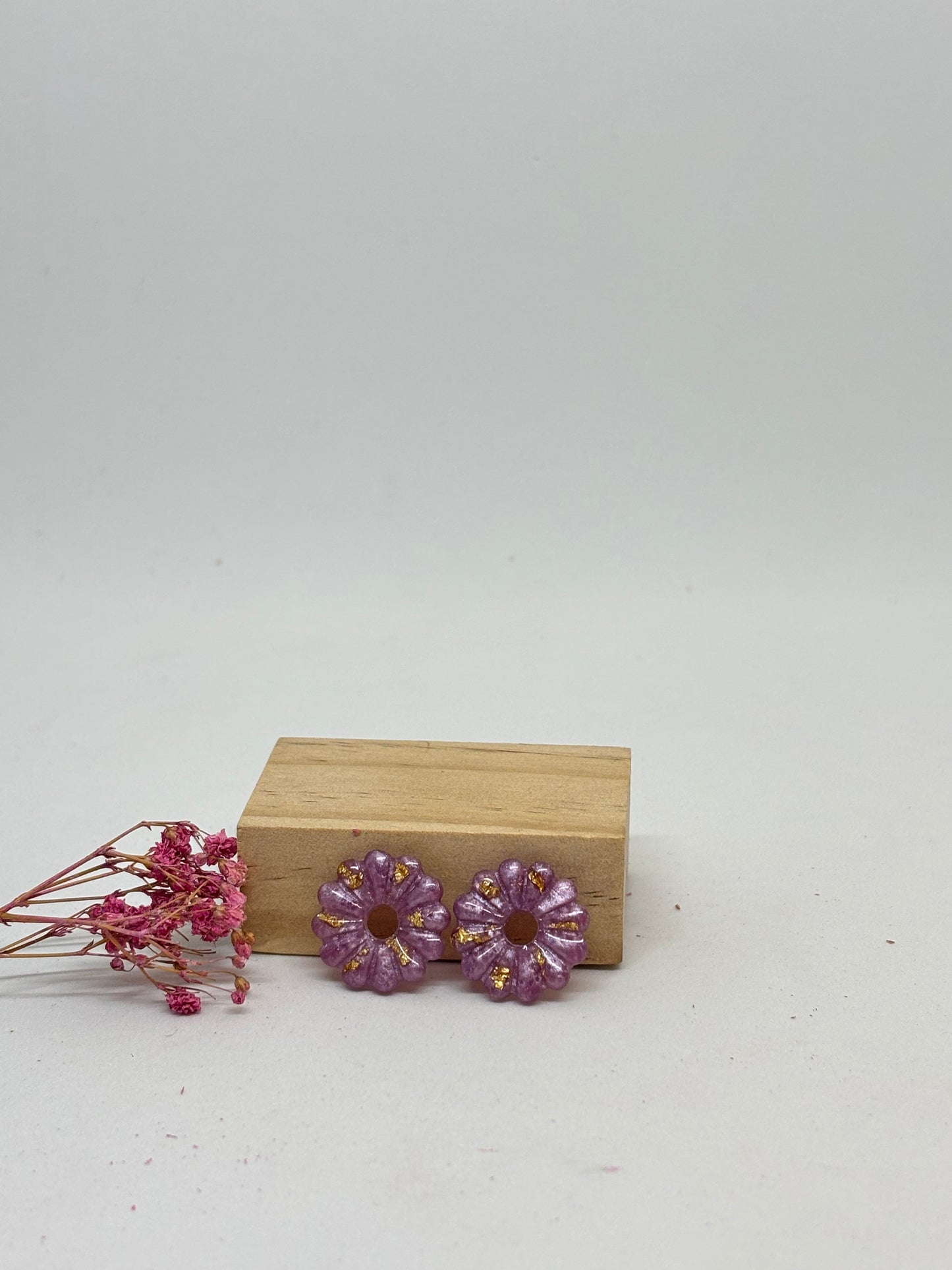 Pampilles Suzette-Lavender/feuilles or