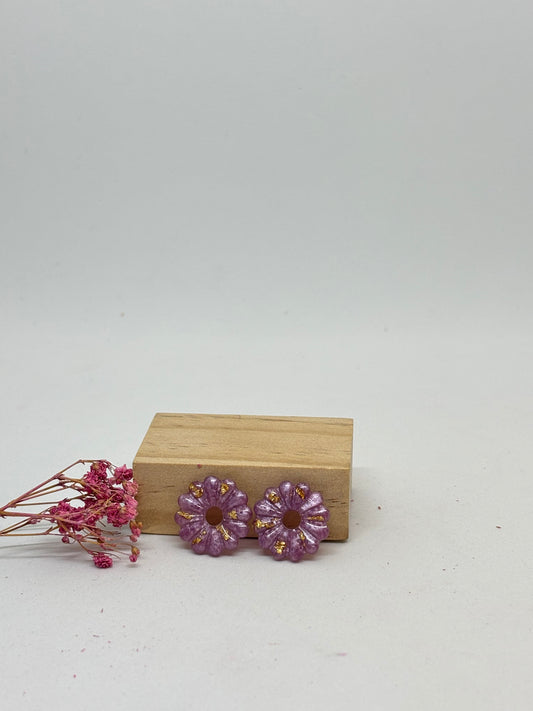 Pampilles Suzette-Lavender/feuilles or