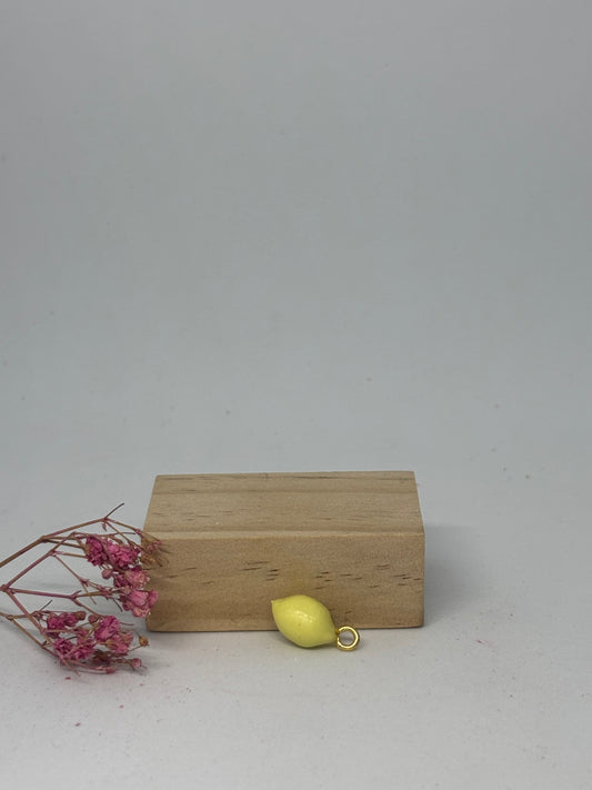 Breloque en pâte Fimo - citron 13mm