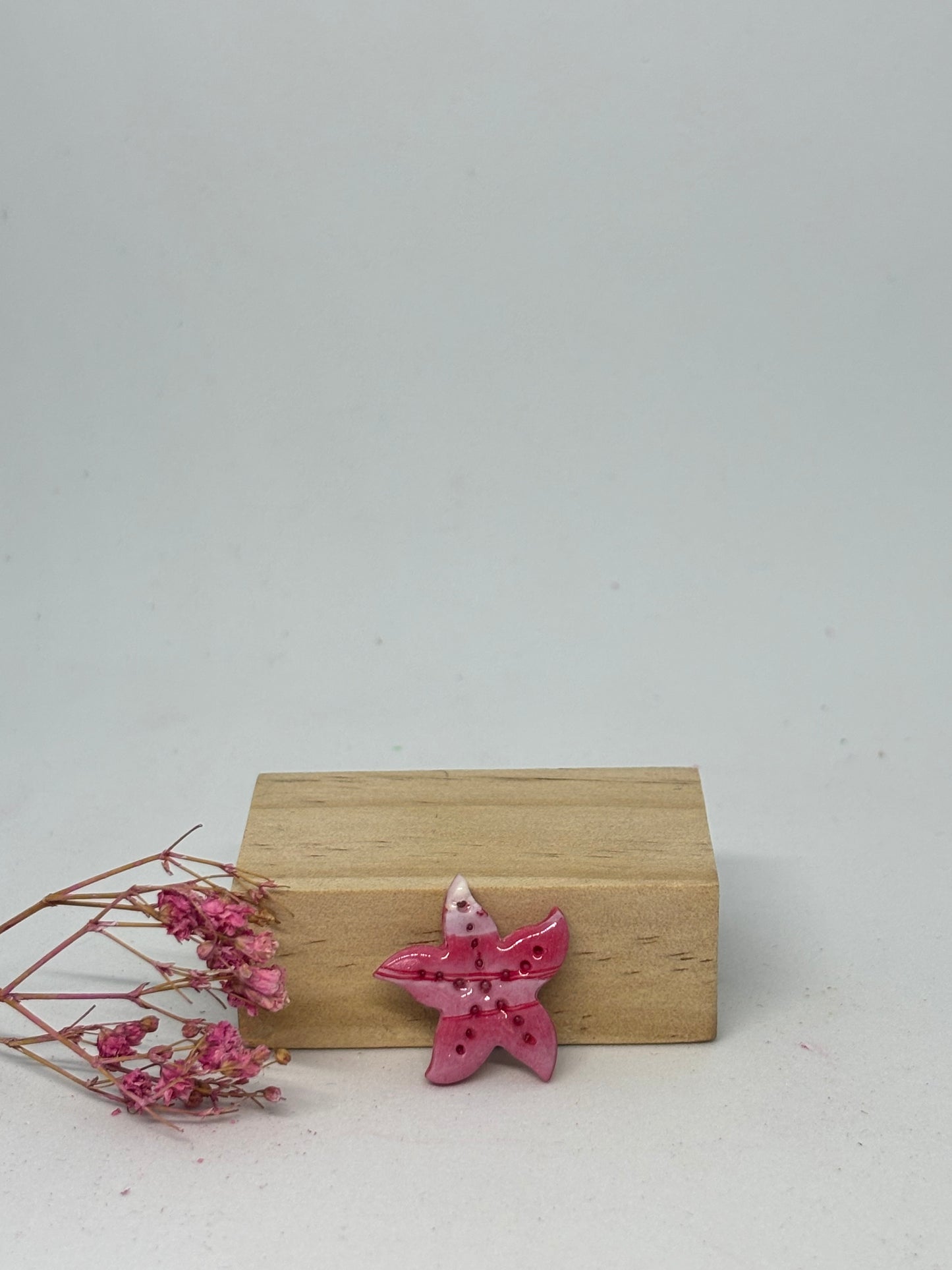 Breloque en pâte fimo - étoile de mer 2cm
