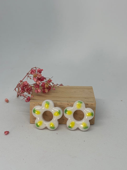 Pampilles Colette - citron / blanc