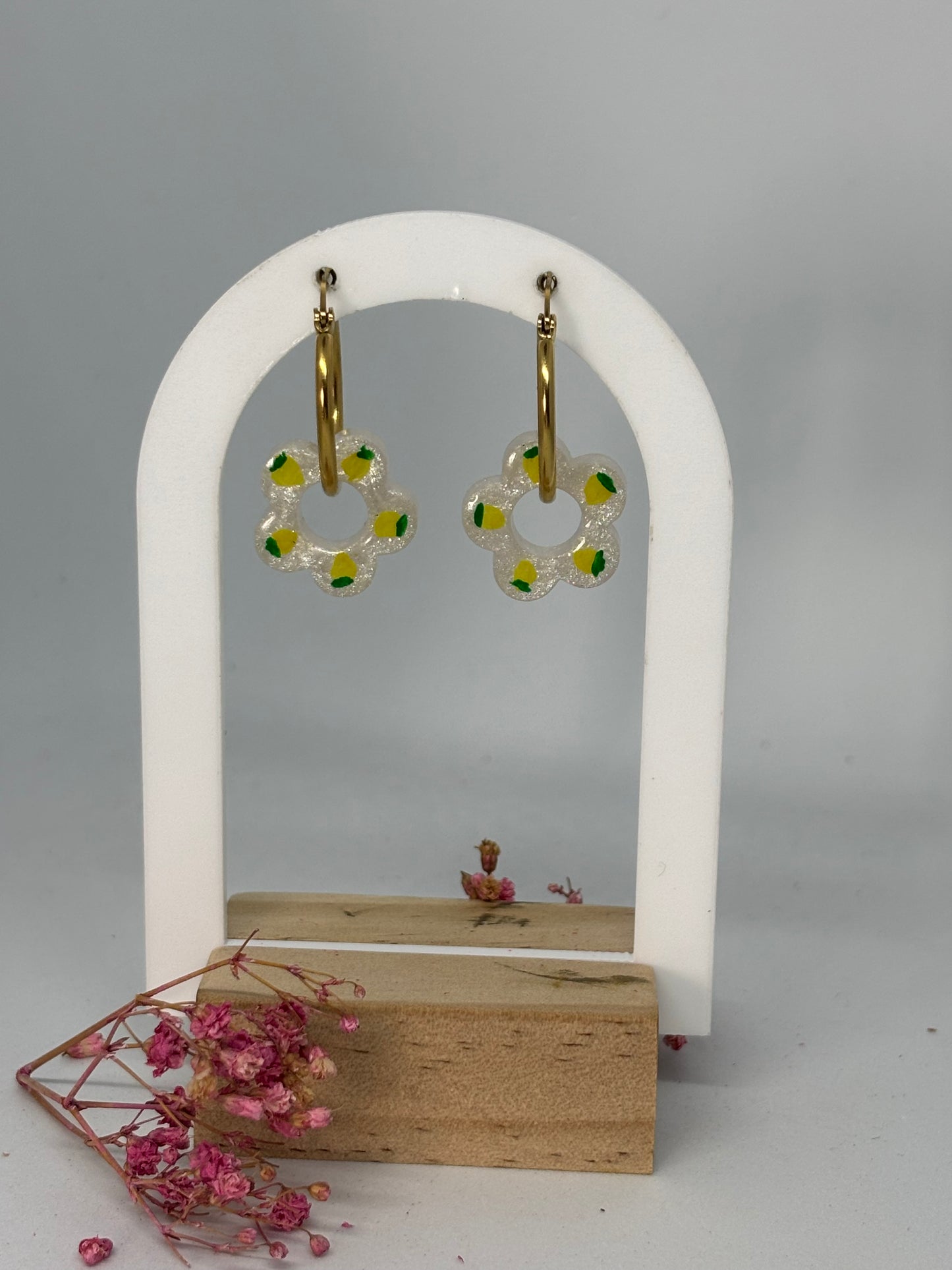 Blossom - Citron / blanc paillette